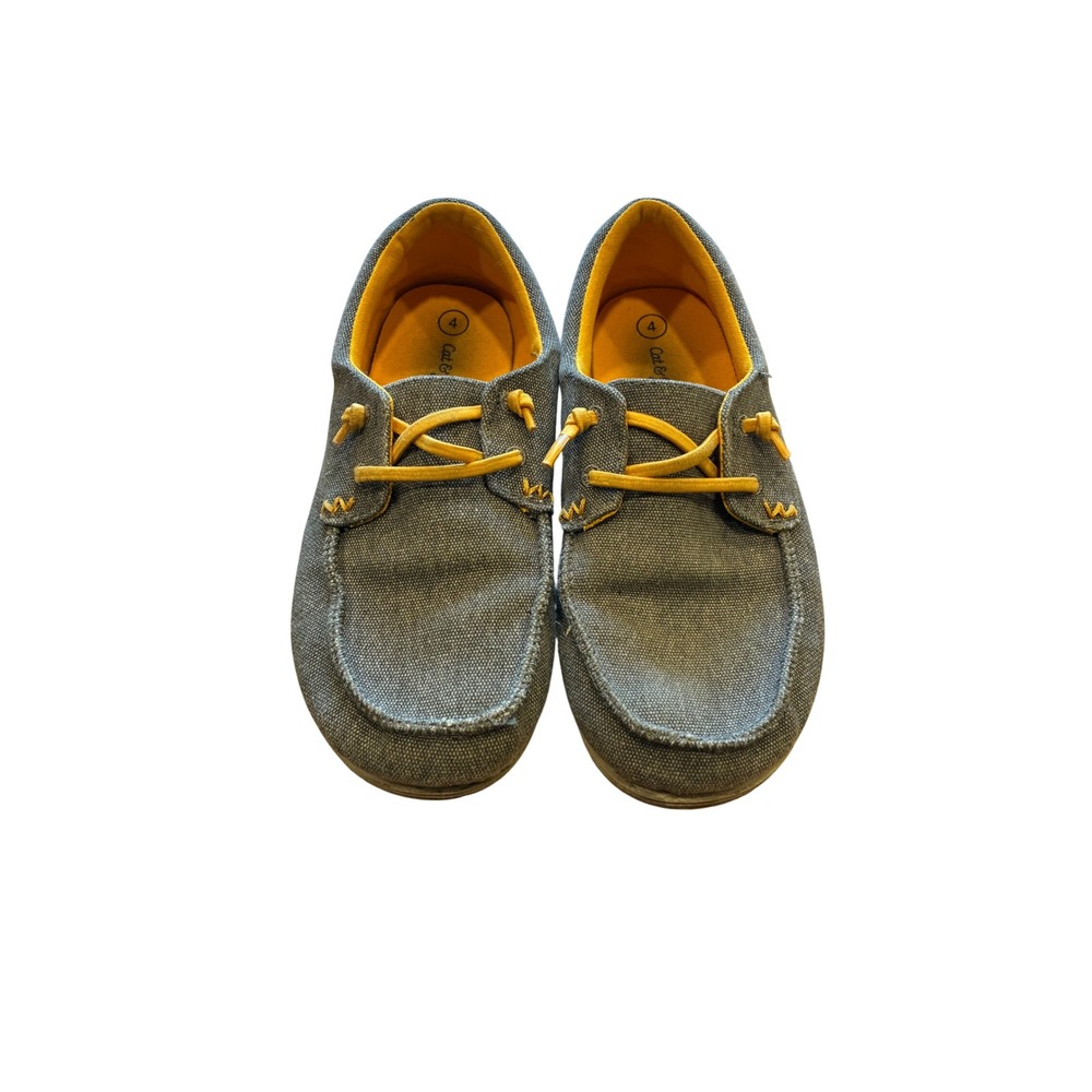 Cat & Jack Slip-on Boat Style Shoes Size 4 Boys Gray